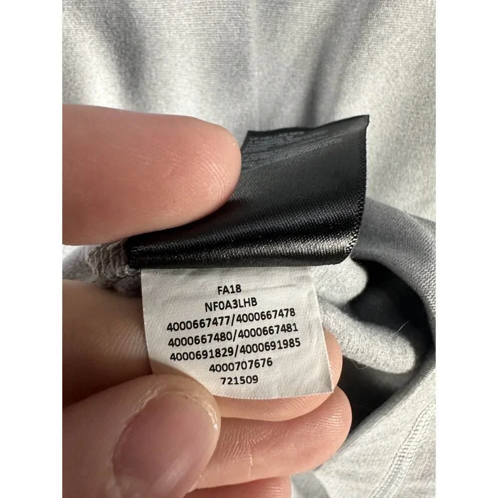 North Face Quarter Zip Mens 2XL‎ Grey Tech Fleece Performance Hiking Outdoor